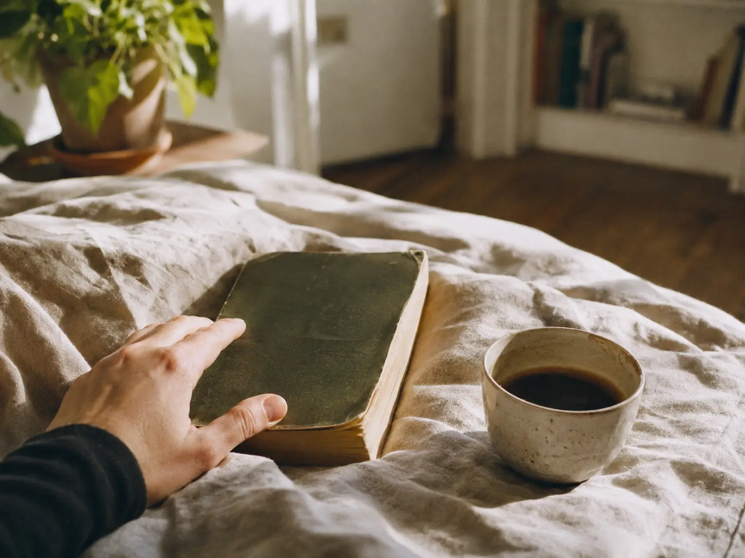 An open book, mid-chapter